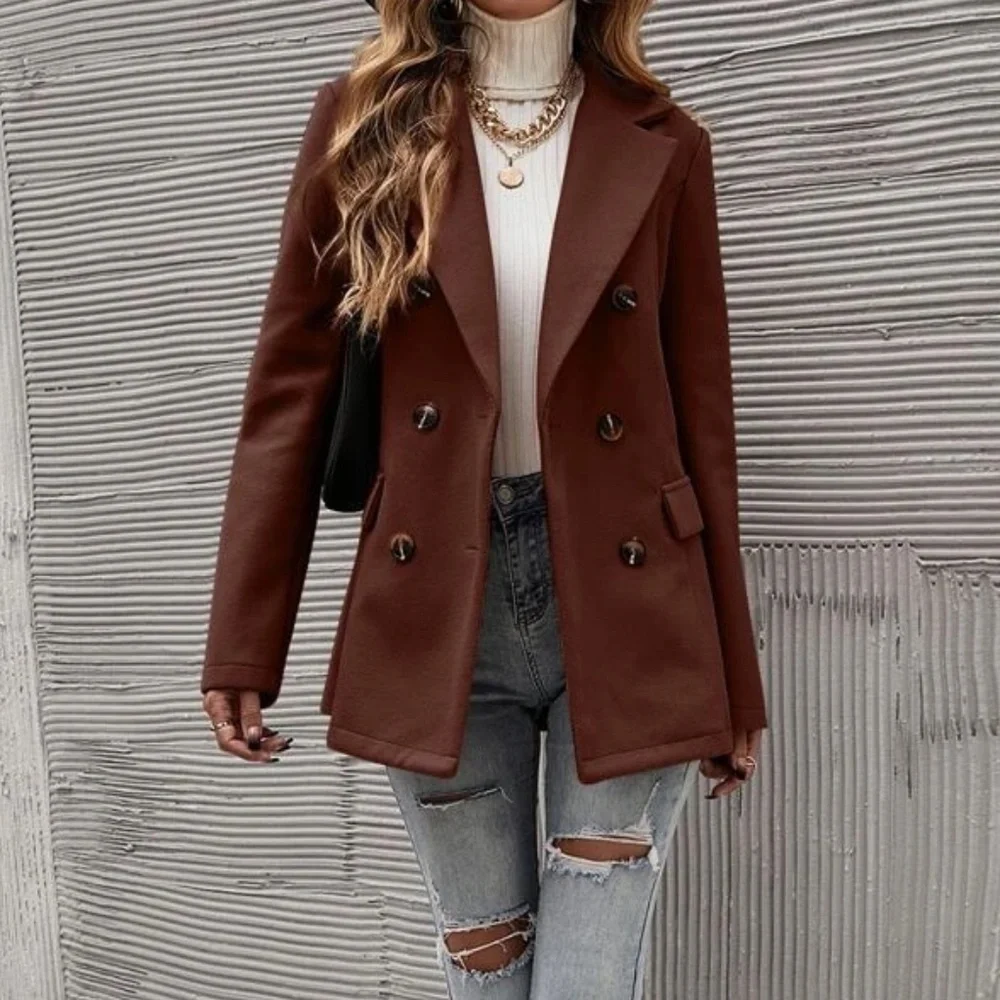 Classic Double Breasted Jacket Blazer - Picture 10 of 16